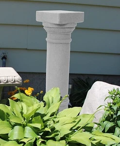 Gray Granite Greek Column Statue Pedestal Pillar Outdoor Garden Lawn Yard Decor - Picture 1 of 3