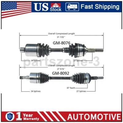 For 1983 1984 1985 1986 1987 1988 1989 1990 Chevrolet Celebrity CV Axle Shaft - Image 1 of 3