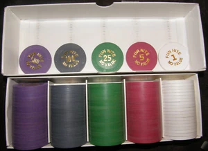 PAULSON FUN NITE Top Hat & Cane Chip Lot 100 20 White Red Green Grey Purple NOS - Picture 1 of 1