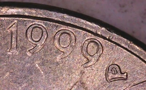 1999 P Jefferson Nickel, Dbl Mint, Faint Obverse/DDR Errors; US Old Coin Money - Bild 1 von 14