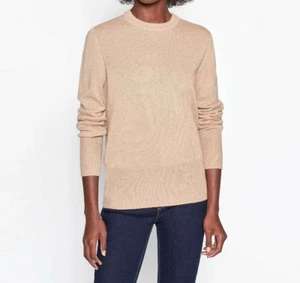 $295 NWT EQUIPMENT Sanni Crew Neck Cashmere Camel Sweater sz XS - Picture 1 of 10