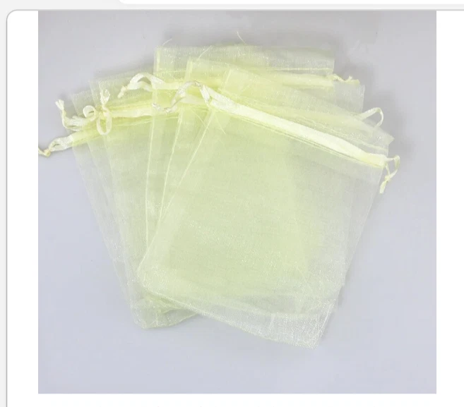 10pcs Ivory Organza Gift Bags Jewelry Bags- Wedding Party Favor  - Image 1 of 1