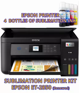 EcoTank Sublimation Printer Bundle: Printer with Sublimation Ink, Paper, Renew B - Picture 1 of 2