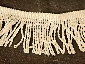White/Ivory Bullion 2" Tassel Fringe Trim By The Yard Curtain/Upholstery/Crafts - Picture 1 of 3