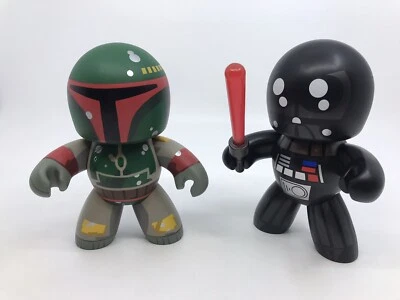 Star Wars Mighty Muggs Darth Vador 2008 y Boba Fett 2007 Foto 1 de 4