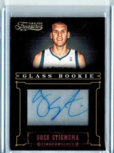 2012-13 TIMELESS TREASURES GLASS ROOKIES AUTO GREG STIEMSMA TIMBERWOLVES 288/499 - Picture 1 of 2