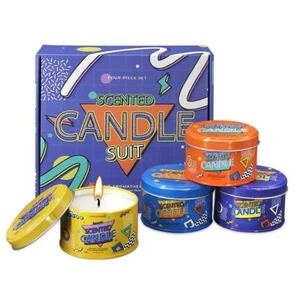 4 Pack Home Scented Candles Strong Lavender & Lemon & Ocean & Vanilla Candle 4.4 - Picture 1 of 8