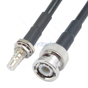 QMA Female to BNC Male RG-58U Shield Braid Coaxail RF Cable LOSS LOW 50ohms Lot - Picture 1 of 10