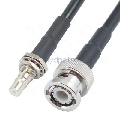 QMA Female to BNC Male RG-58U Shield Braid Coaxail RF Cable LOSS LOW 50ohms Lot - Image 1 of 4
