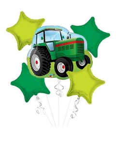 Happy Birthday Tractor Balloon Bouquet Party Supplies Farm Theme - Picture 1 of 4
