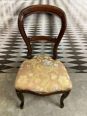 ANTIKER STUHL LOUIS PHILIPPE UM 1870 MAHAGONI MASSIV - Bild 1 von 4