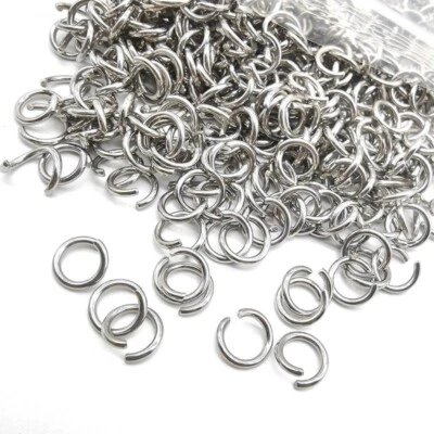 1000pcs Standard 304 Stainless Steel Open Jump Rings Unsoldered Loop Pick 3~10mm - Image 1 of 4