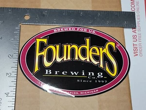 PEGATINA P FOUNDERS CERVECERÍA EMPRESA logotipo PEGATINA cerveza artesanal Grand Rapids Cervecería - Imagen 1 de 3
