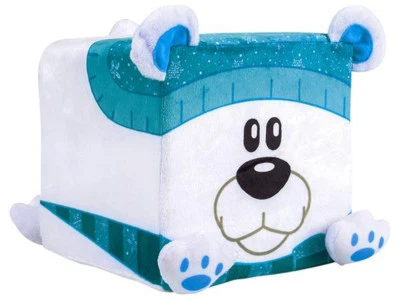 16" X 16" Kids White Polar Bear Soft Large Foot Stool with Ears - Image 1 of 3