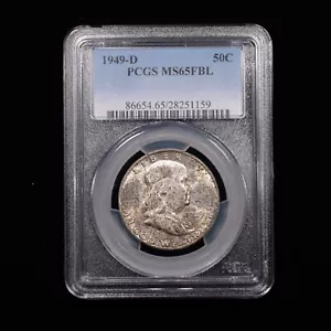 1949-D Franklin Silver Half Dollar 50c - PCGS GRADED MS65 FBL - Picture 1 of 4