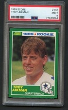 1989 Score Barry Sanders, Deion, Aikman, Thomas, Irvin PSA Graded Scratch Free