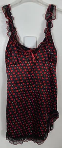 Ropa de dormir Secret Possessions para mujer talla 12/14 negra roja corazón - Imagen 1 de 3