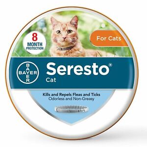 (2022 New)Bayer Seresto Cat 8 Month Protection Against Fleas and Ticks One Colla