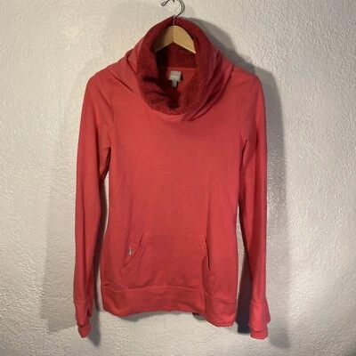 Bench Streetwear Mujeres Mediana Coral Rojo Capucha Cuello Sudadera Yoga Entrenamiento Foto 1 de 4
