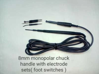Laparoscopic Monopolar 8mm Chuck Handle With Electrode Set Footswitches 5 Set - Image 1 of 3