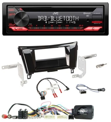 JVC CD DAB USB Bluetooth Lenkrad Autoradio für Nissan Qashqai X-Trail 14-17 24 P - Bild 1 von 4