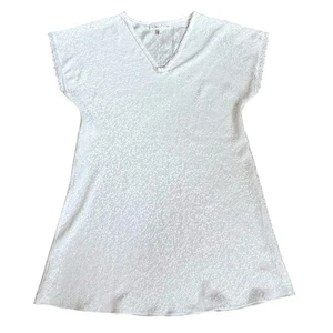 Oscar De La Renta Women’s Sz S Vintage White V-Neck Nightgown Chemise Slip - Picture 1 of 12
