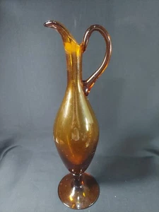 Vintage Empoli Glas MCM Bernstein Krug - Bild 1 von 7
