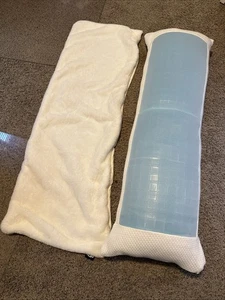 Double Sided Cooling Memory Foam Body Pillow Extra Firm w/ UGG cover 48 x 16 x 9 - Picture 1 of 9