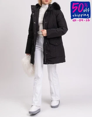 PVP €612 PEUTEREY Regina Gb Abrigo de Plumón IT48 US12 UK16 XXL Piel de Zorro Repelente al Agua Foto 1 de 4