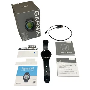 Garmin Approach S60 Premium Ceramic Black GPS Golf Smartwatch with Touchscreen - Picture 1 of 14