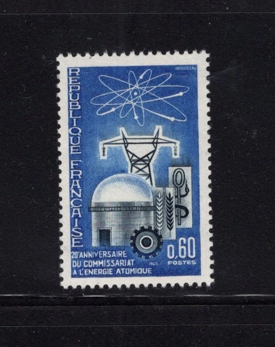 France 1965 Atomic Energy, Reactor Power Plant, Molecule with Atoms MNH SC 1104 - Image 1 of 1