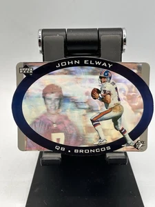 1995 Upper Deck Spx JOHN ELWAY carta ologramma fustellata #15 HOF - Foto 1 di 5