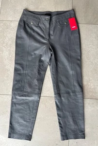 NUEVO HEINE pantalones de cuero Reg €219, cuero de cordero napa de cordero cintura elástica XL 42 WITT - Imagen 1 de 5