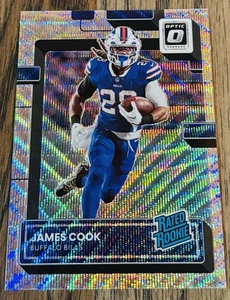 2022 Donruss Optic JAMES COOK Silver Wave /300 Rated Rookie #215 Buffalo Bill SP - Picture 1 of 2