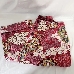 VTG Nick & Nora Pajama Pants S Fire Breathing Dragon 100% Cotton Flannel Button - Picture 1 of 7