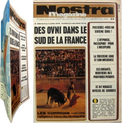 Nostra n°326 1978 Magazine actualité mystérieuse Hypnose Corrida miracle Lourdes - Photo 1/4