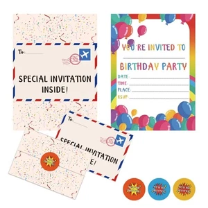 18 Pcs Kids Birthday Party Invitations Cards Invite Cards Birthday Invitations - Picture 1 of 8