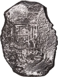 Concepcion Shipwreck (1641) MEXICO Mexico City Silver Cob 8 Reales with COA 1075 - Picture 1 of 4