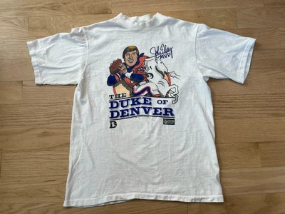 Camiseta De Colección John Elway Jugador Más Valioso Duque de Denver Broncos Para Hombre Grande Hecha en EE. UU. Bo Nix Foto 1 de 4