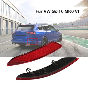Rote Hintenreflektoren für VW Golf 6 2009-2013 2x Stoßstangen Reflektoren - Bild 1 von 10