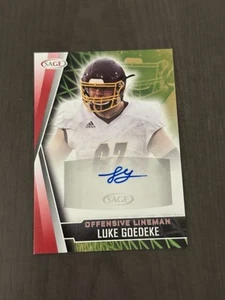 2022 SAGE High Series Autographs Red #A-LG2 LUKE GOEDEKE Signed Auto ROOKIE RC - Picture 1 of 2