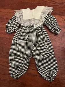 Feltman Brothers schwarz weiß Gingham Strampler Neu mit Etikett - Bild 1 von 2
