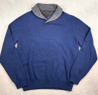 Suéter Jos A Bank Reserve Para Hombre Talla XXL Azul Gris Mezcla Lana de Cordero Mantón Cuello Foto 1 de 4