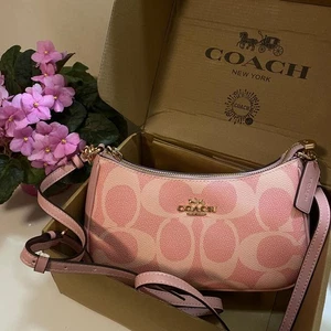 COACH Pink Teri 2way Shoulder Bag Canvas Pink CR307 outlet New - Bild 1 von 9
