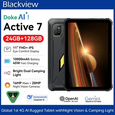 Blackview Active 7 4G Rugged Tablet PC 11'' FHD+ IPS 10000mAh 45W NFC Android 15 - Image 1 of 4