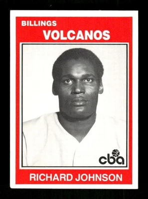 1981-82 TCMA CBA Billings Volcanos 76 Richard Johnson RC Lemoyne-Owen Rare  EX   - Image 1 of 2
