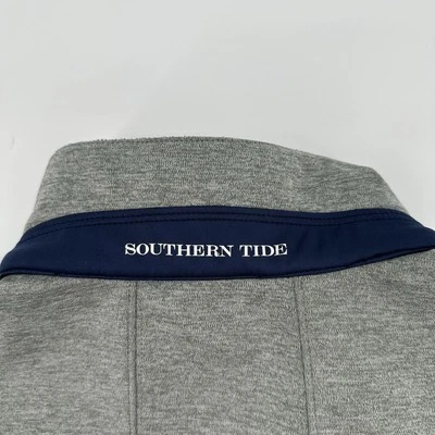 Chaleco Southern Tide Para Hombres Grande Gris Forrado de Vellón Rompevientos Marea a Sendero Cremallera Foto 1 de 4