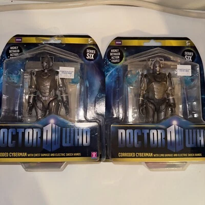 Doctor Who The Eleventh Dr Action Figure Series 6 Corroded Cyberman Lot Set Of 2 - Image 1 of 4