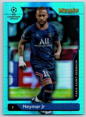 Neymar Jr 2021-22 Topps Merlin UCL Aqua Prism Refractor #10 Paris Saint-Germain - Image 1 of 2