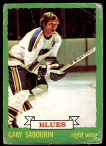 1973-74 O-Pee-Chee Light Backs Vintage Gary Sabourin St. Louis Blues #168